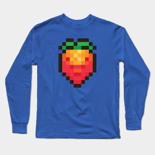 Colorful Strawberry Pixel art Long Sleeve T-Shirt